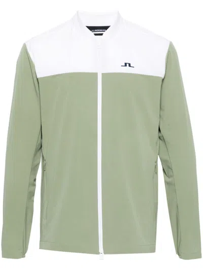 Shop J. Lindeberg Jeff Hybrid Jacke In Colour-block-optik In Green