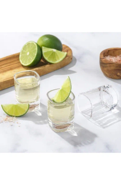 Joyjolt City Set Of 10 Heavy Base Shot Glasses In Clear