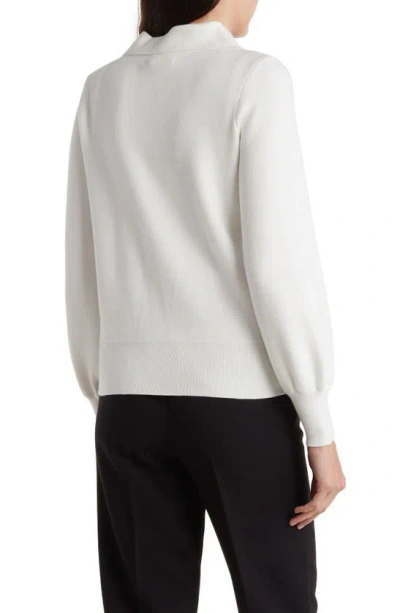 Shop By Design Riley Double Knit Zip Cardigan In Winter White