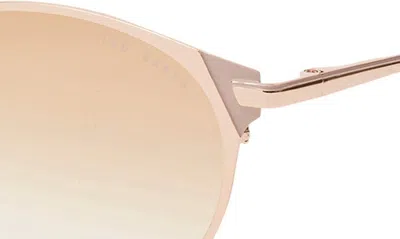 Shop Ted Baker 53mm Round Sunglasses In Rose Gold