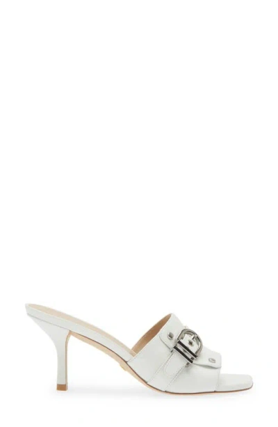 Shop Stuart Weitzman Maverick 75 Slide Sandal In White