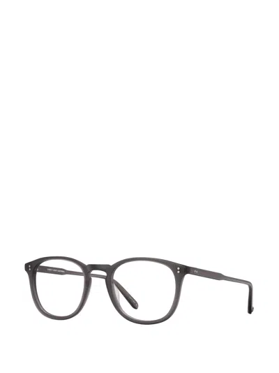 Shop Garrett Leight Kinney Matte Grey Crystal Glasses