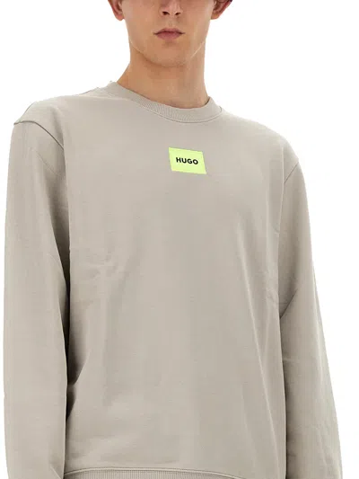Shop Hugo Boss Sweatshirt With Logo In Grigio