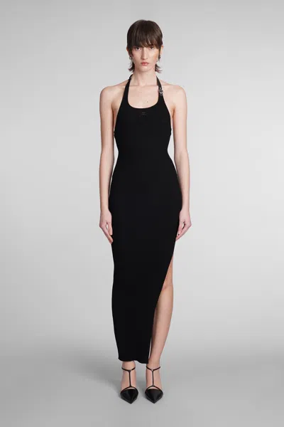Shop Courrèges Dress In Black Viscose