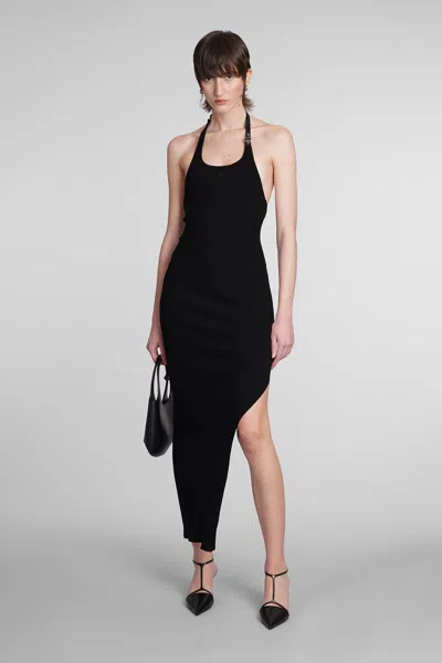 Shop Courrèges Dress In Black Viscose