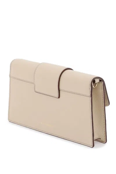 Shop Strathberry Crescent On A Chain Crossbody Mini Bag In Oat (beige)