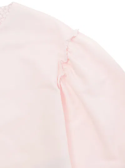 Shop Il Gufo Pink Sweatshirt With Balloon Sleeves In Jersey Baby