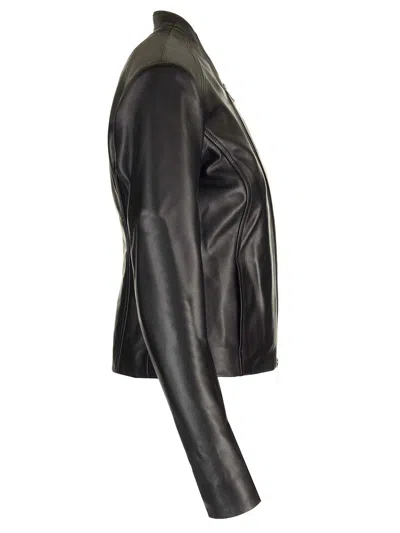 Shop Arma Stevie Leather Jacket In Black