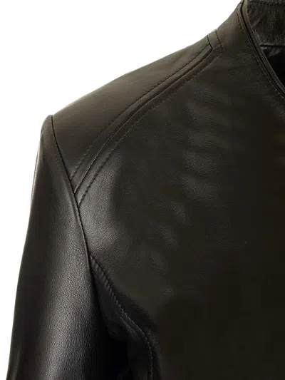 Shop Arma Stevie Leather Jacket In Black
