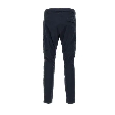 Shop Herno Tapered Drawstring Trousers In Blu Navy