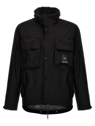 C.p. Company C.p.company Technical Fabric Jacket With Internal Removable Down Jacket In Black