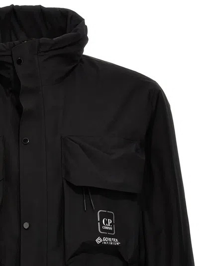 C.p. Company C.p.company Technical Fabric Jacket With Internal Removable Down Jacket In Black