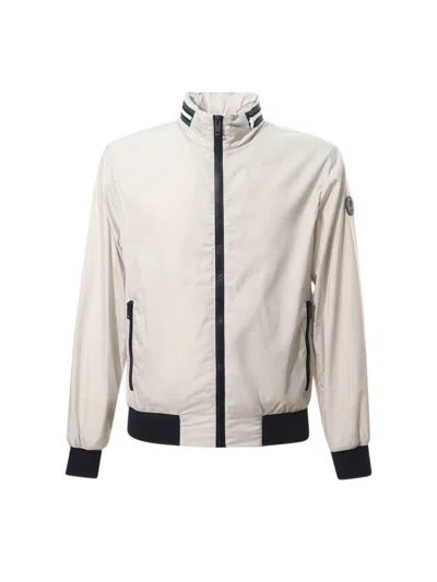 Shop Fay High-neck Zipped Track Jacket In Luce