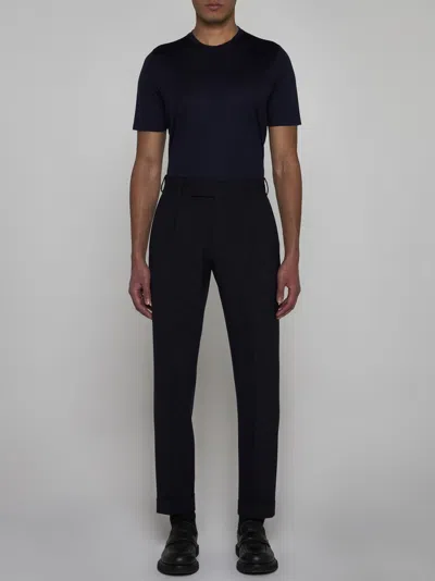Shop Pt01 Rebel Stretch Wool Trousers In Non Definito