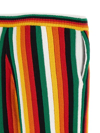 Shop Casablanca Striped Towelling Shorts In Multi