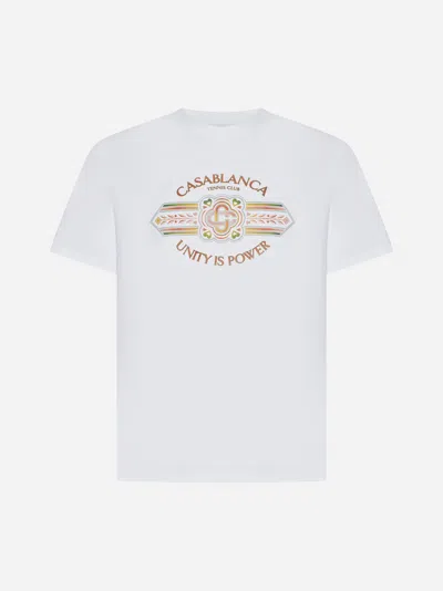 Shop Casablanca Unity Power Printed T-shirt In Unity Is Power