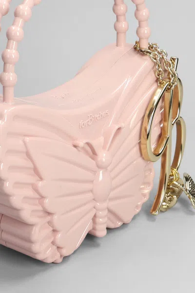 Shop Blumarine Butterfly Embossed Hand Bag In Pale Rose