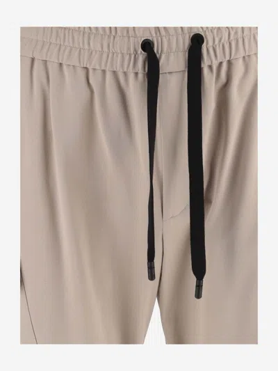 Shop Dolce & Gabbana Stretch Cotton Cargo Pants With Dg Plaque In Beige