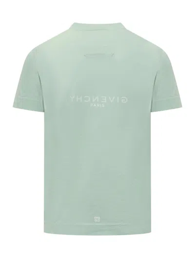 Shop Givenchy T-shirt With Logo In Aqua Green