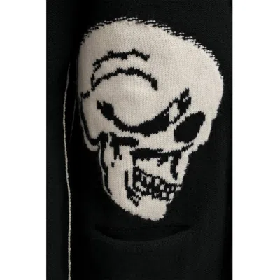 Shop Alexander Mcqueen Wool Cardigan Knit In Black