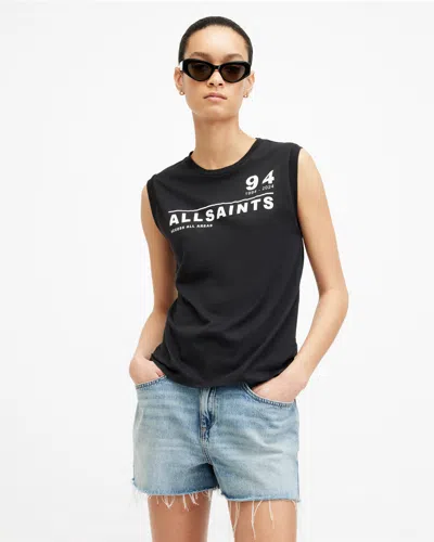 Shop Allsaints Access Relaxed Fit Imogen Tank Top In Black