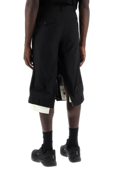 Shop Comme Des Garçons Homme Deux Upside Down Bermuda Shorts In Black