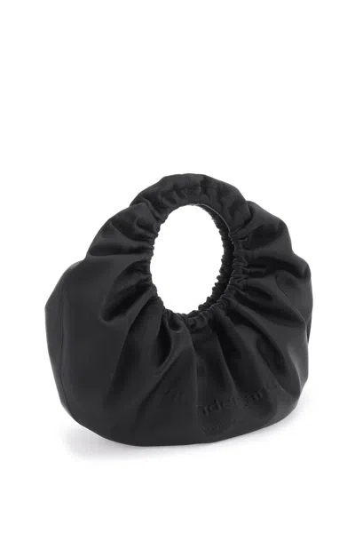 Shop Alexander Wang Satin Handbag With Handle In Black