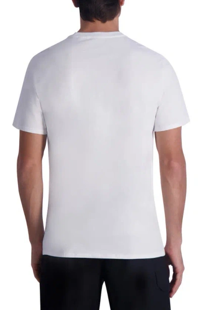 Shop Karl Lagerfeld Paris Square Logo Graphic Print T-shirt In White