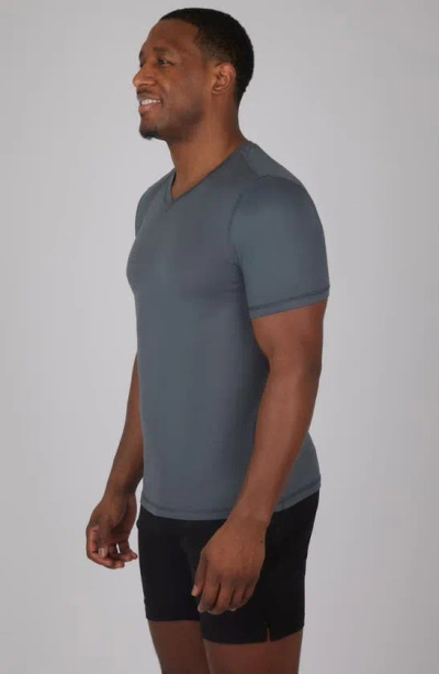 Shop 90 Degree By Reflex V-neck Short Sleeve T-shirt In Slate Night