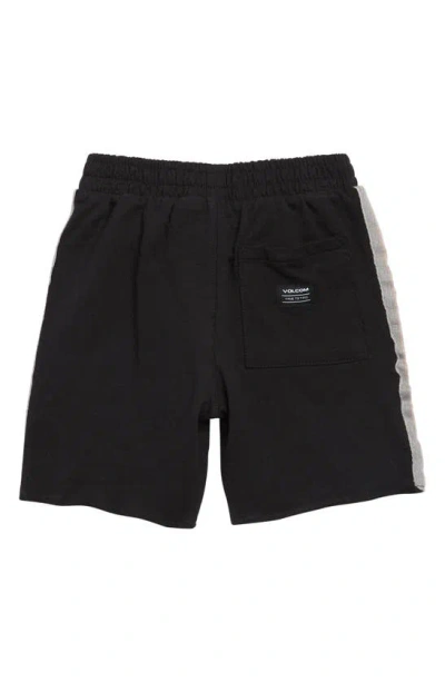 Shop Volcom Kids' Crewneck T-shirt & Swim Shorts Set In Grey