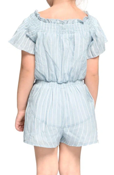 Shop Truly Me Kids' Stripe Ruffle Pocket Shorts In Blue Multi