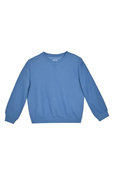 Shop Sleep On It Kids' Textured Jersey Short Pajamas In Blue