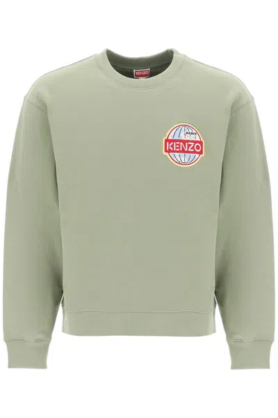 Shop Kenzo Travel Crew-neck Sweatshirt In Green