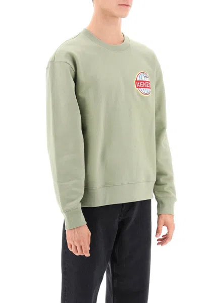 Shop Kenzo Travel Crew-neck Sweatshirt In Green