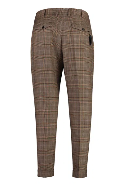 Shop Pt01 Virgin Wool Trousers In Beige