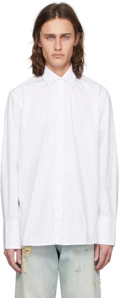 Shop 424 White Embroidered Shirt