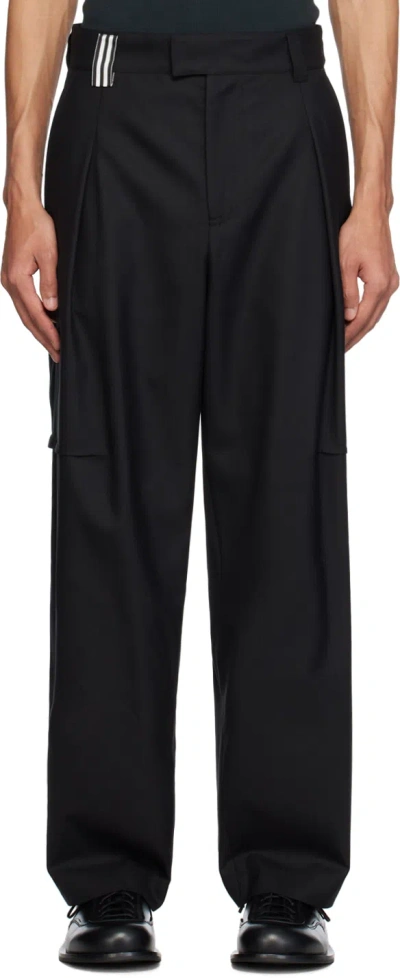 Shop Marina Yee Black Wide-leg Trousers