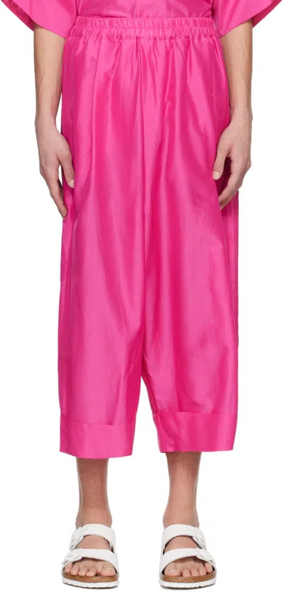 Shop Toogood Pink 'the Baker' Trousers In Cerise