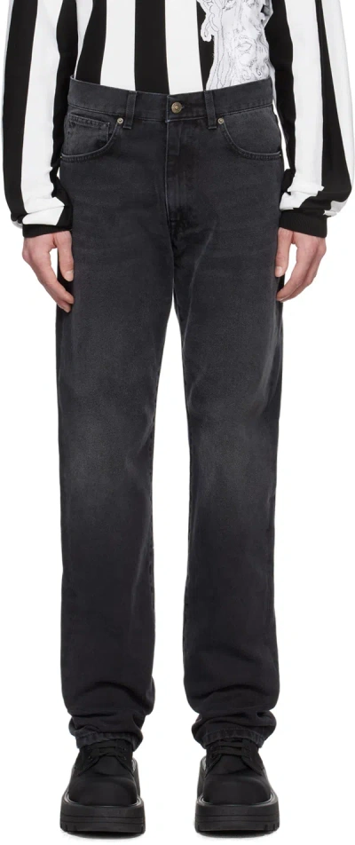 Shop 424 Black Baggy-fit Jeans