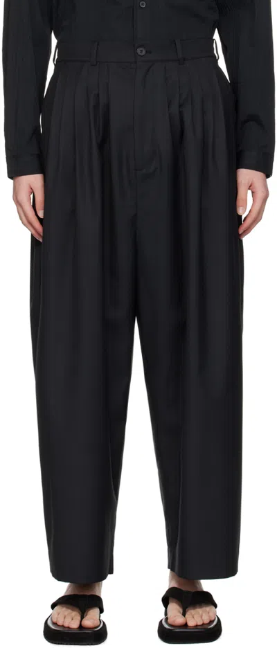 Shop Youth Black Easy Pleats Trousers