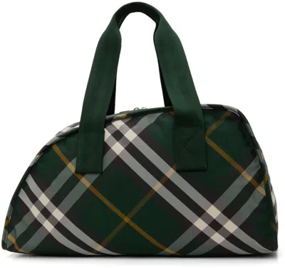 Shop Burberry Green Medium Shield Duffle Bag In Ivy