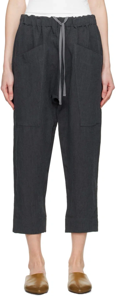 Shop Toogood Gray 'the Perfumer' Trousers In Laundered Linen Pewt
