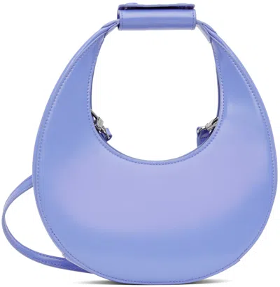Shop Staud Blue Mini Moon Bag In Blhy Blue Hydrangea