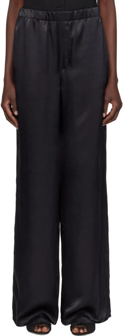 Shop Ludovic De Saint Sernin Black Elasticized Waistband Trousers In Black Vanille