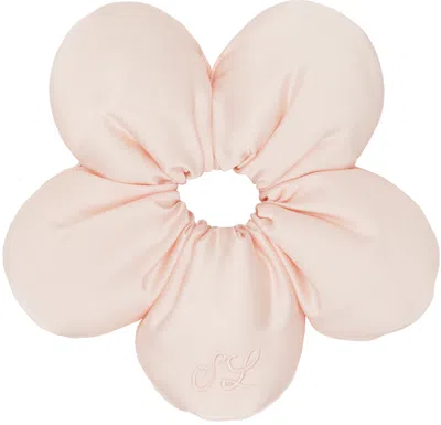 Shop Sandy Liang Pink Flower Power 2.0 Hair Tie In 681 Ballet
