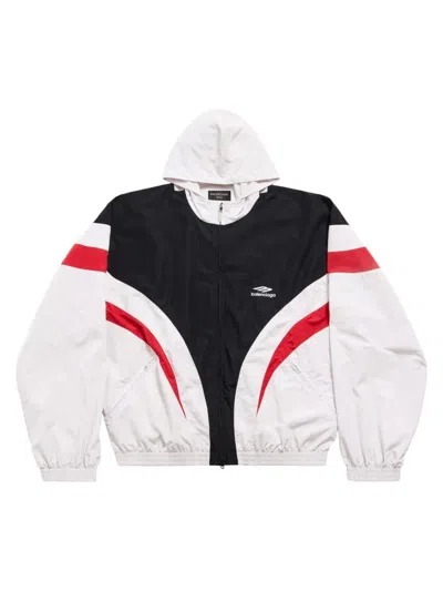 Shop Balenciaga 3b Sports Icon Tracksuit Jacket In White
