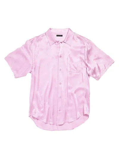 Shop Balenciaga Women's Bb Classic Shirt Large Fit In Pink