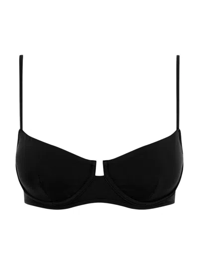 Shop Peony Women's Balconette Bikini Top In Noir