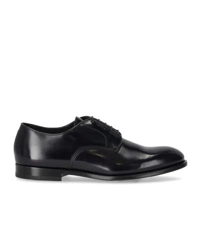 Doucal's Man Lace-up Shoes Midnight Blue Size 6.5 Soft Leather In Blue