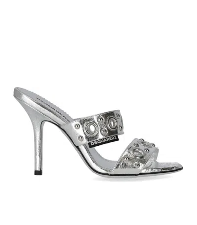 Shop Dsquared2 Silver Heeled Sandal
